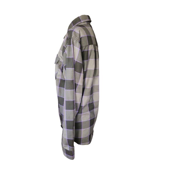 Dixxon Flannel Company The Gift Button Down Mens Medium Skater Grunge Plaid Gray - Picture 2 of 9